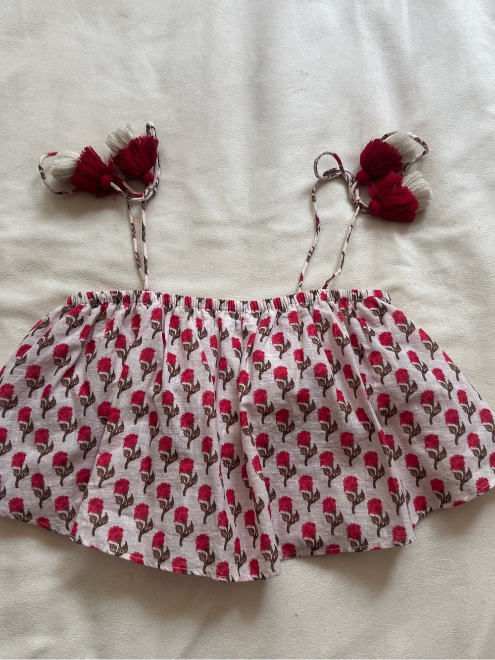 Kos Resort floral crop top